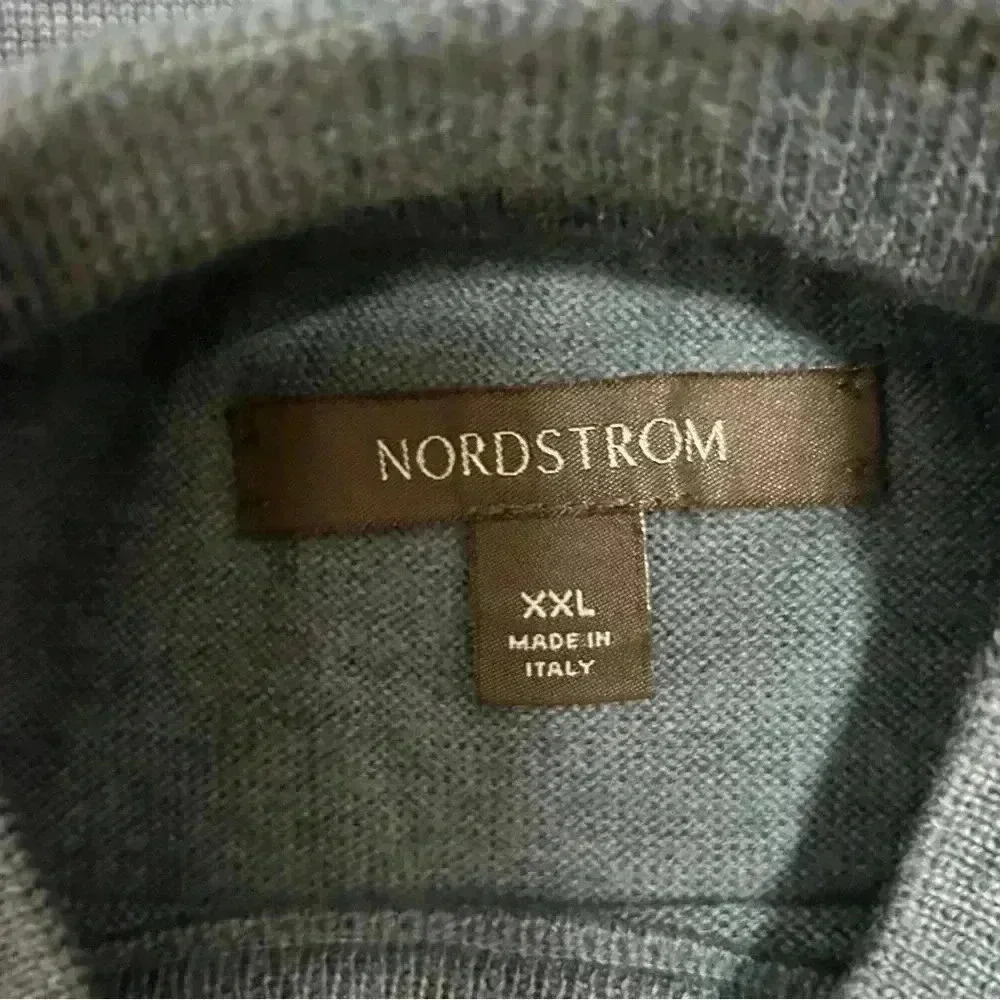 Nordstrom Merino Wool Blue Turtleneck Sweater